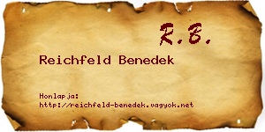 Reichfeld Benedek névjegykártya